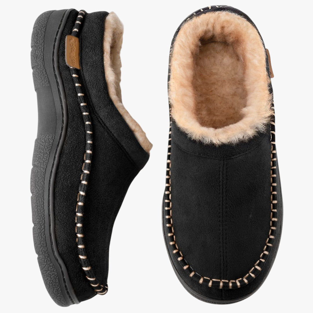 Brayan | Suede Indoor House Shoes with Warm Fleece Lining for Men