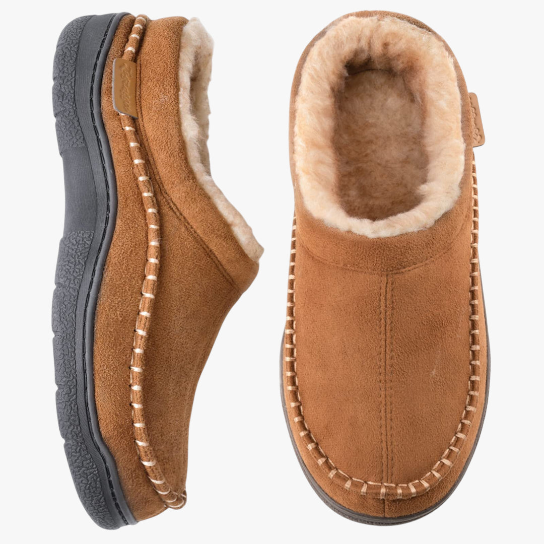 Brayan | Suede Indoor House Shoes with Warm Fleece Lining for Men
