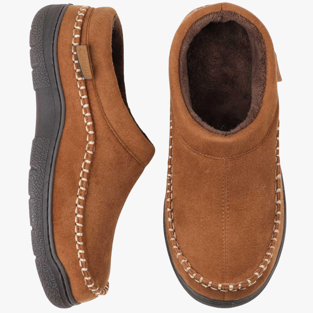 Brayan | Suede Indoor House Shoes with Warm Fleece Lining for Men