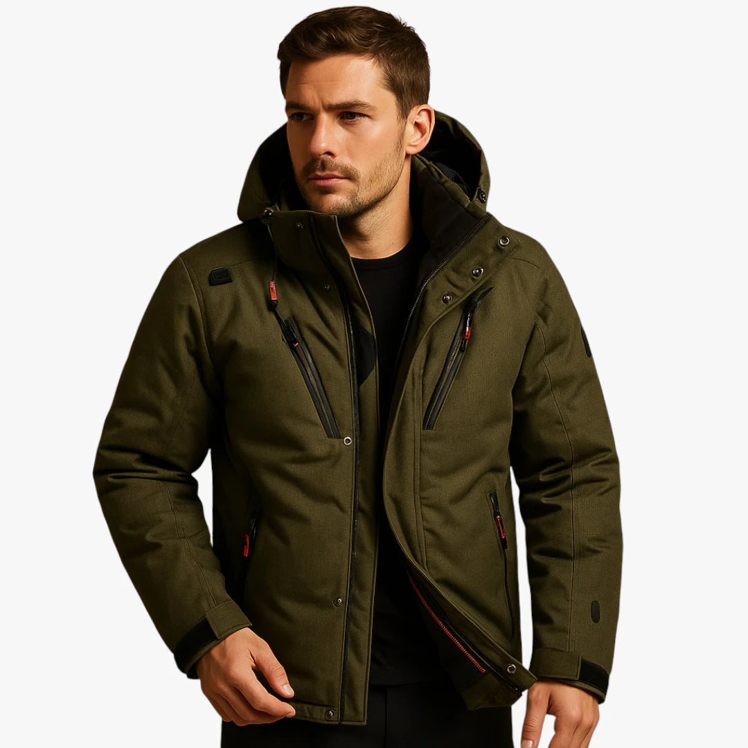 Miles & Luna Warm Down Parka with Hood for Men
