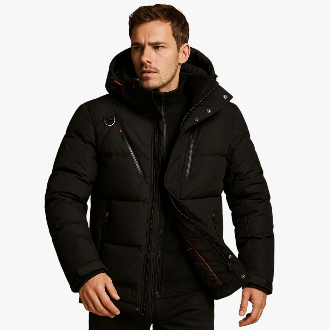 Miles & Luna Warm Down Parka with Hood for Men