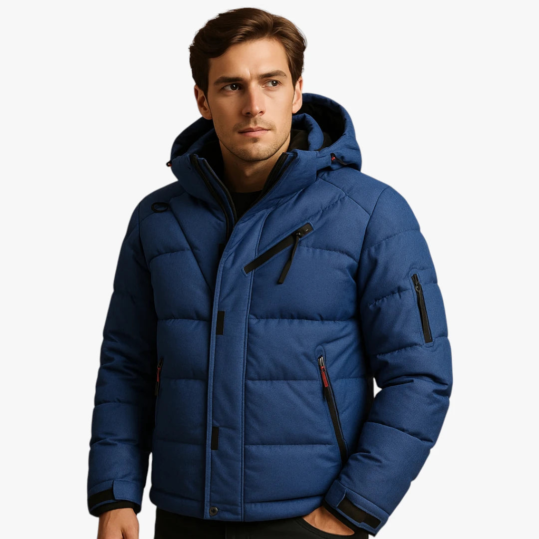 Miles & Luna Warm Down Parka with Hood for Men