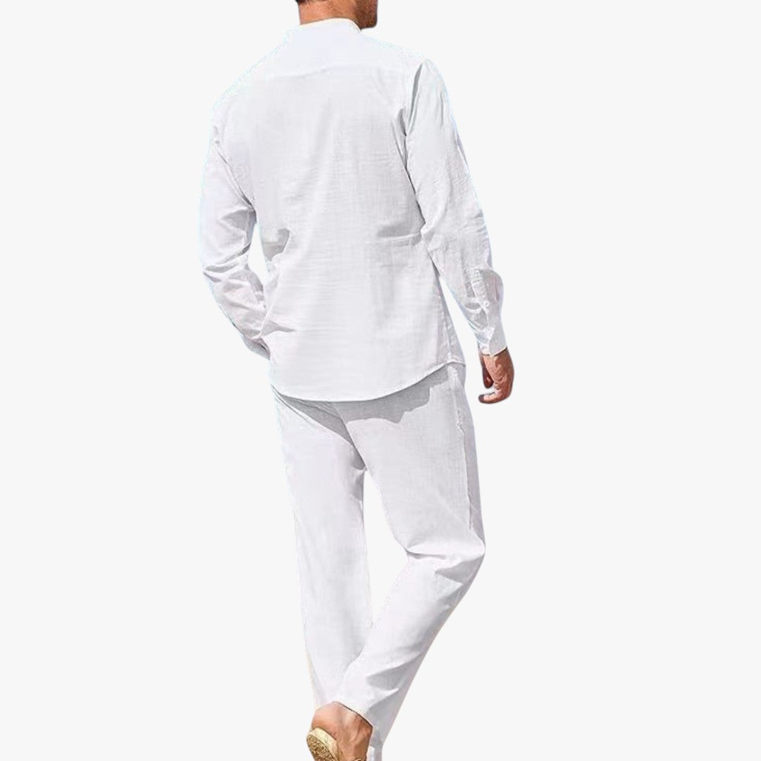 Miles & Luna 2-Piece Cotton Linen Set for Men