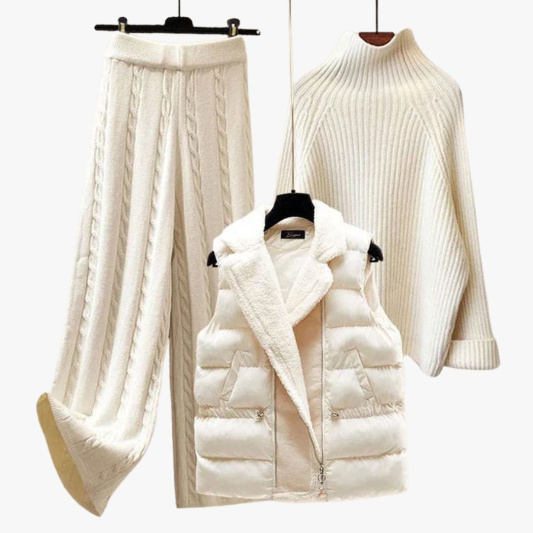 Miles & Luna 3-Piece Cotton Outfit Set for Women