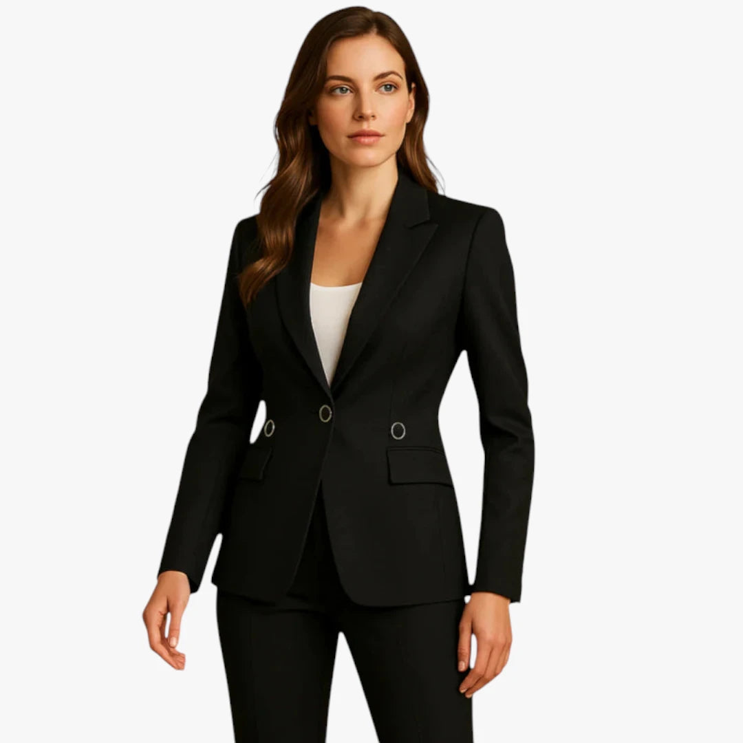 Miles & Luna Blazer Set – Fitted Blazer Jacket & Stretch Trousers for Business Looks