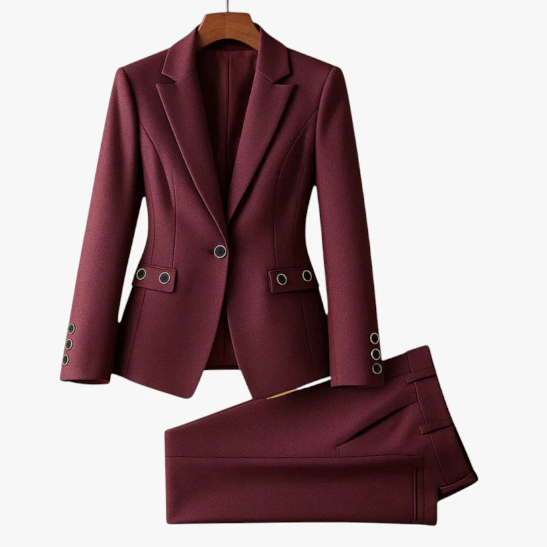 Miles & Luna Blazer Set – Fitted Blazer Jacket & Stretch Trousers for Business Looks