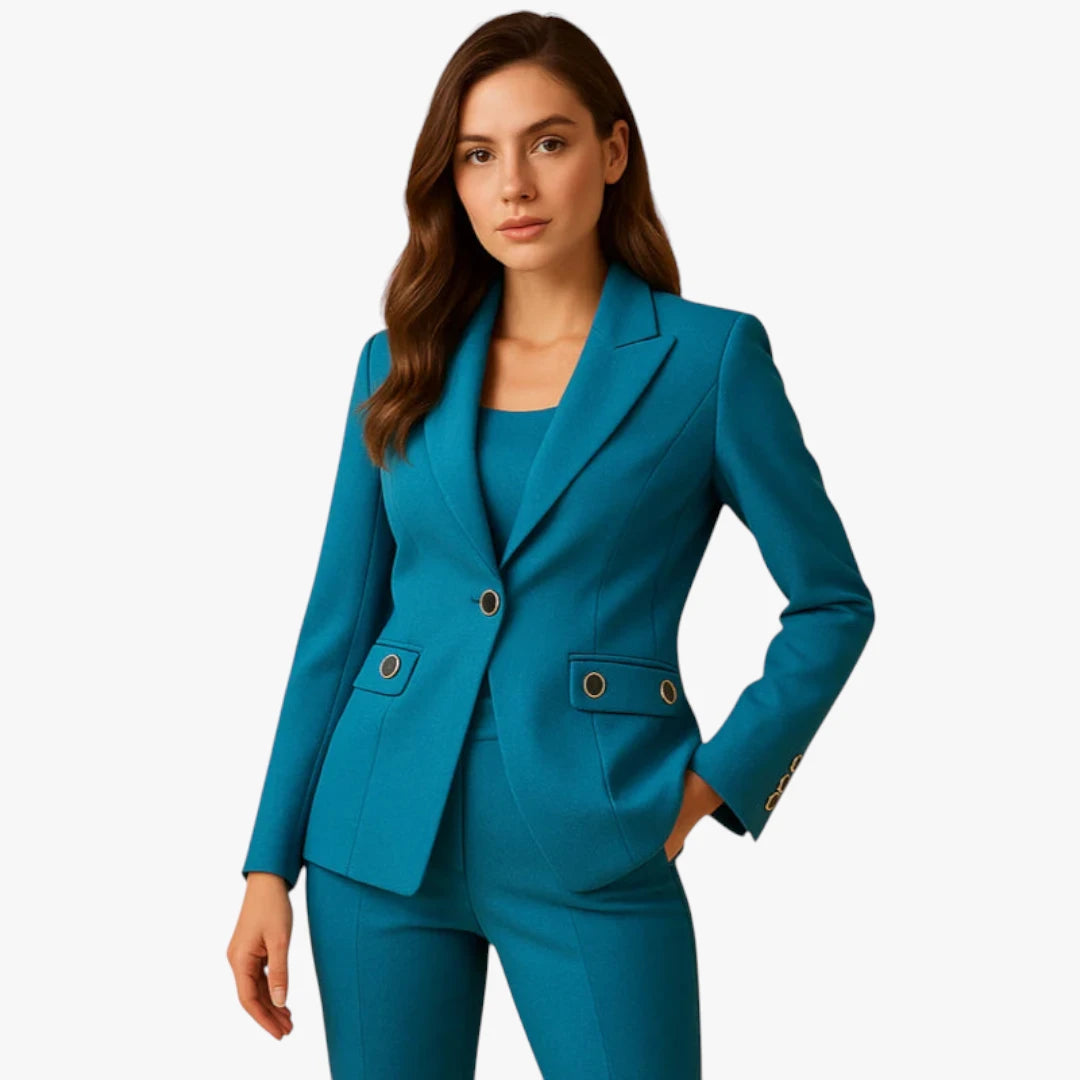 Miles & Luna Blazer Set – Fitted Blazer Jacket & Stretch Trousers for Business Looks