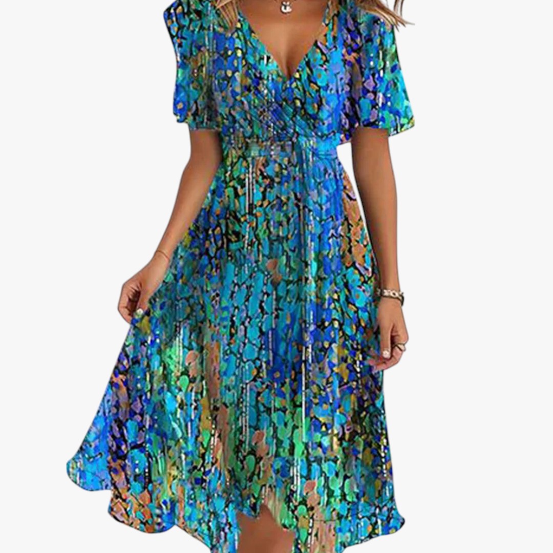 Miles & Luna Blue Midi Dress for Women