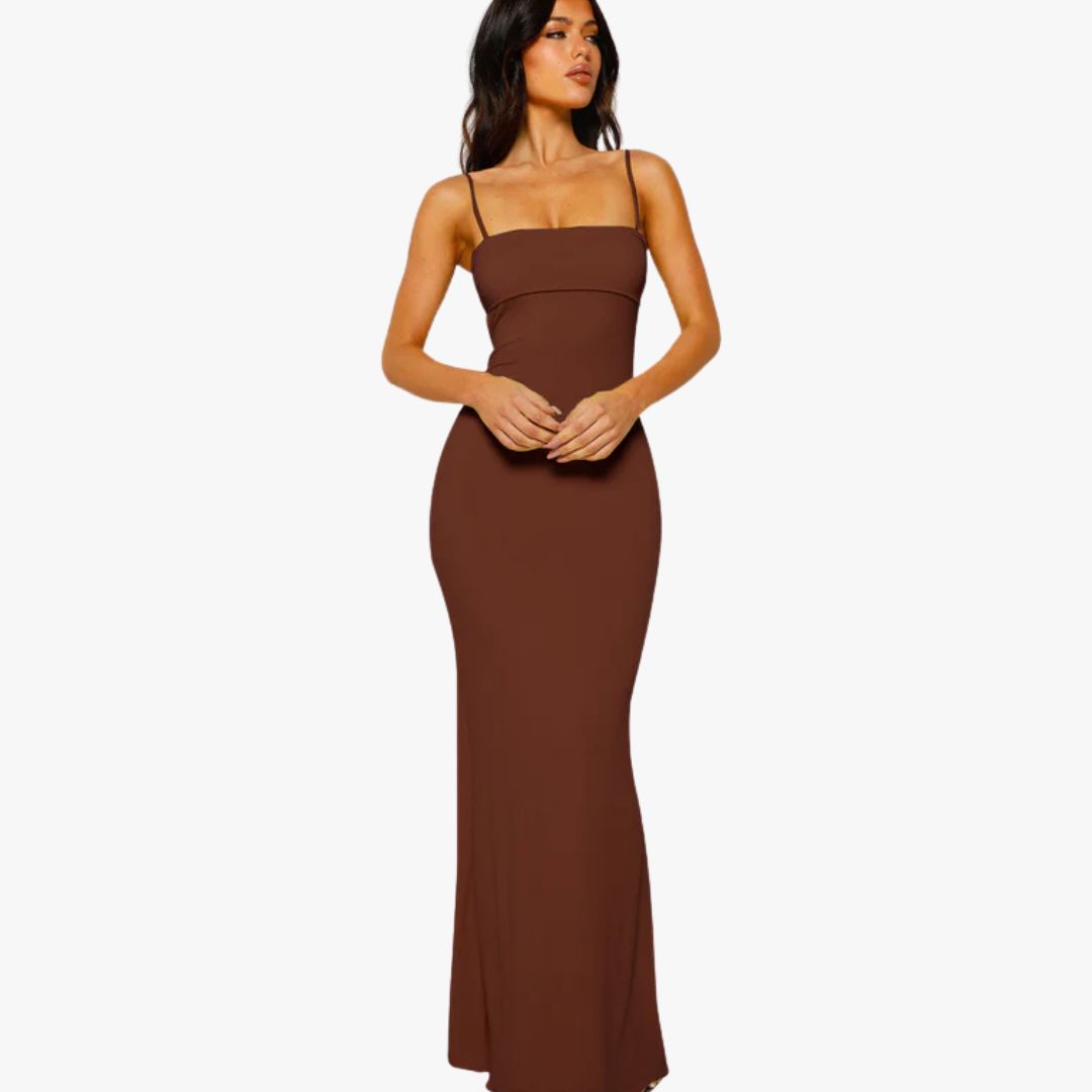 Miles & Luna Bodycon Maxi Dress Backless Elegant Evening Wear for Women