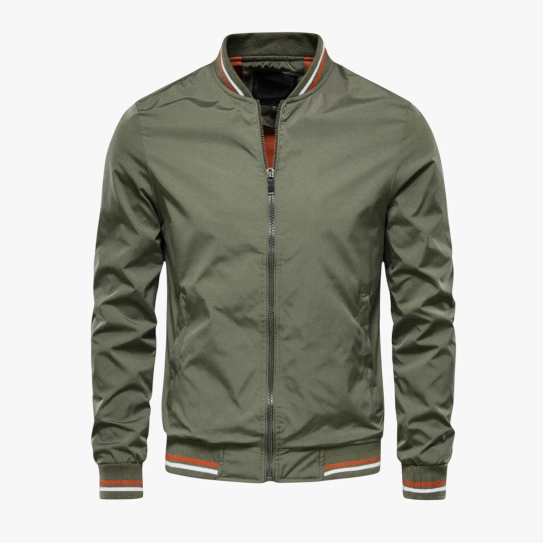 Miles & Luna Bomber Jacket Lightweight Polyester Zip-Up Coat for Men