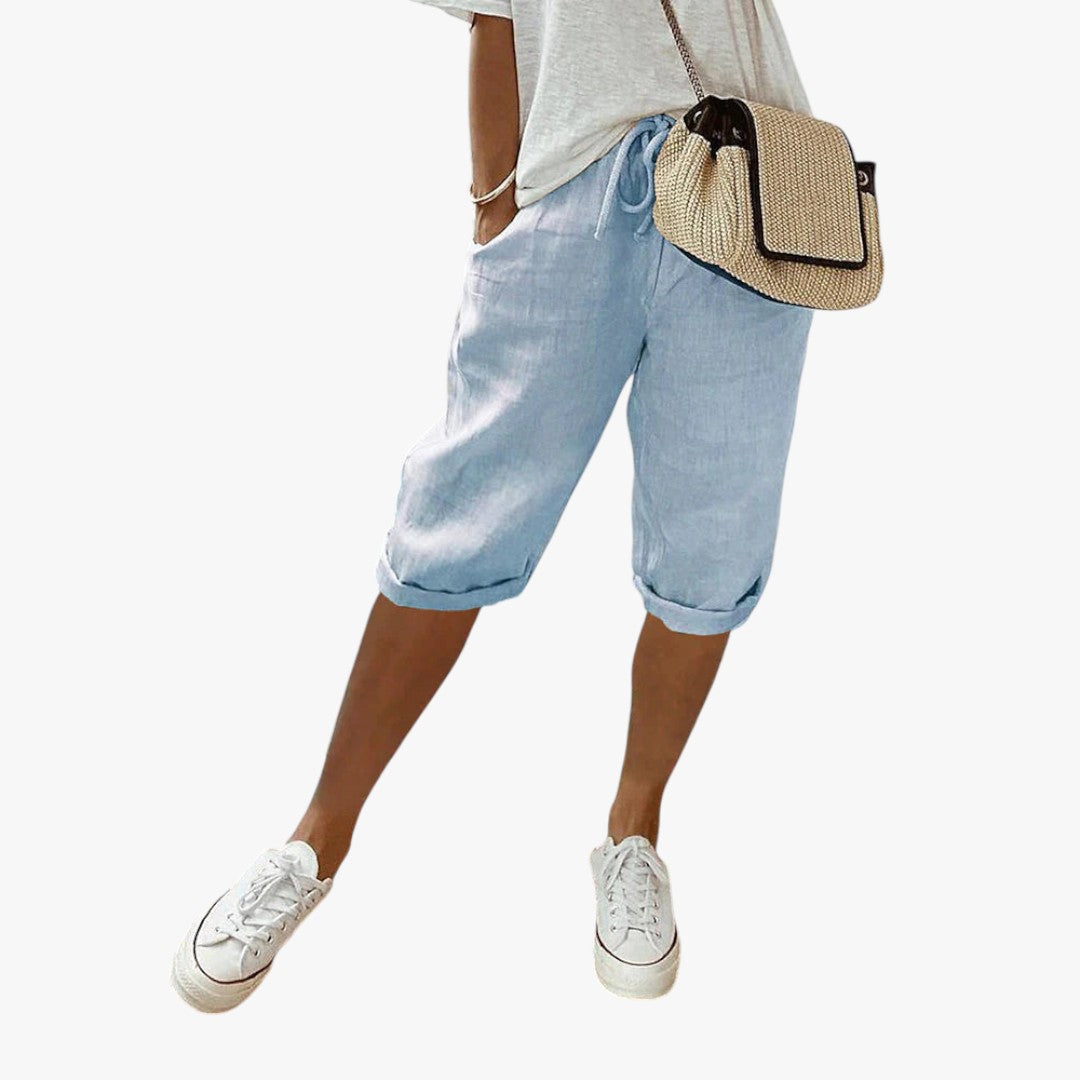 Miles & Luna Breathable Knee Length Pants for Women