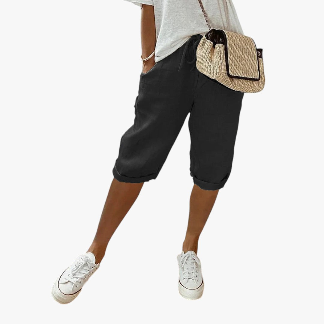 Miles & Luna Breathable Knee Length Pants for Women