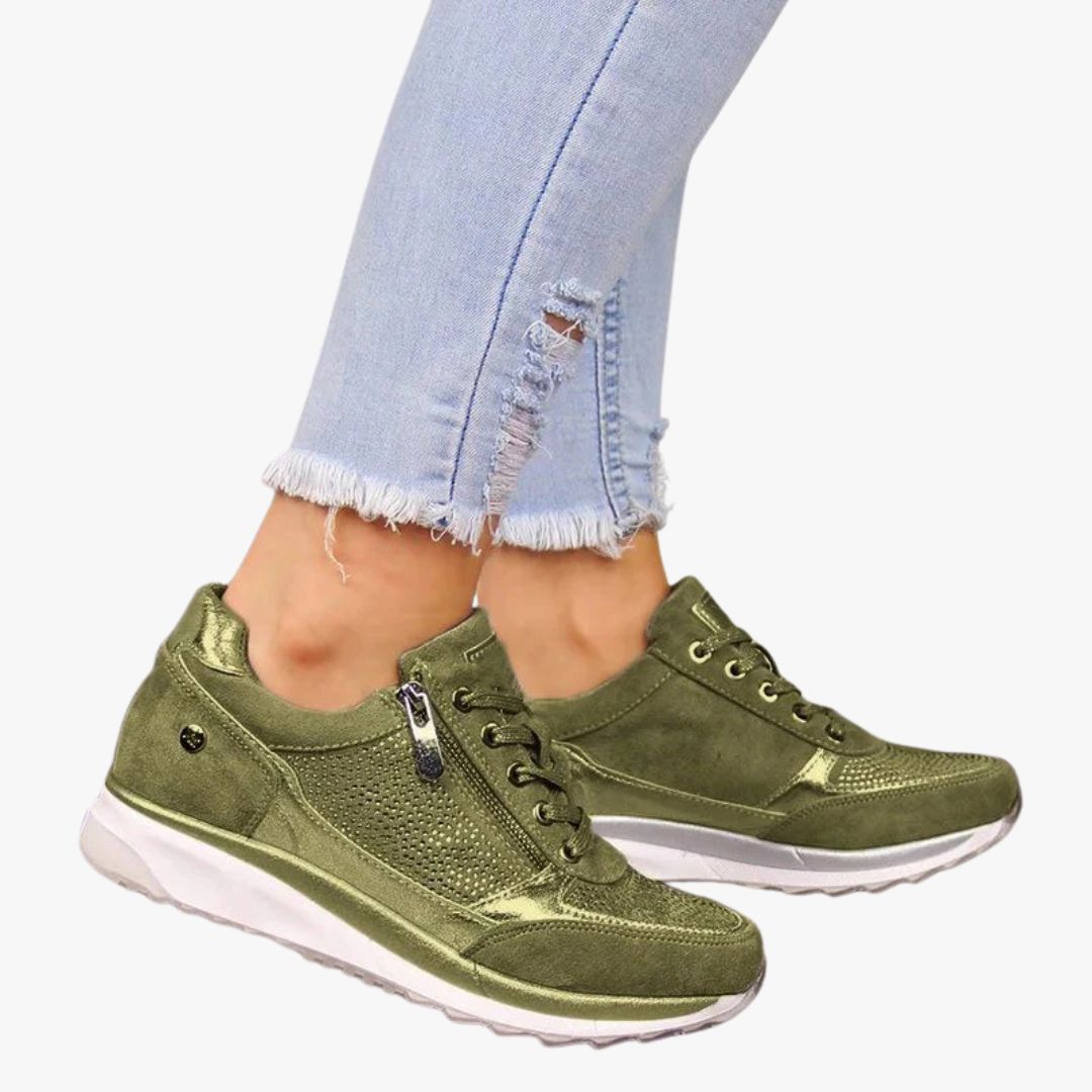Miles & Luna | Breathable Zipper Sneakers for Women