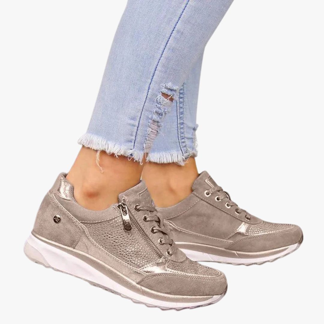 Miles & Luna | Breathable Zipper Sneakers for Women