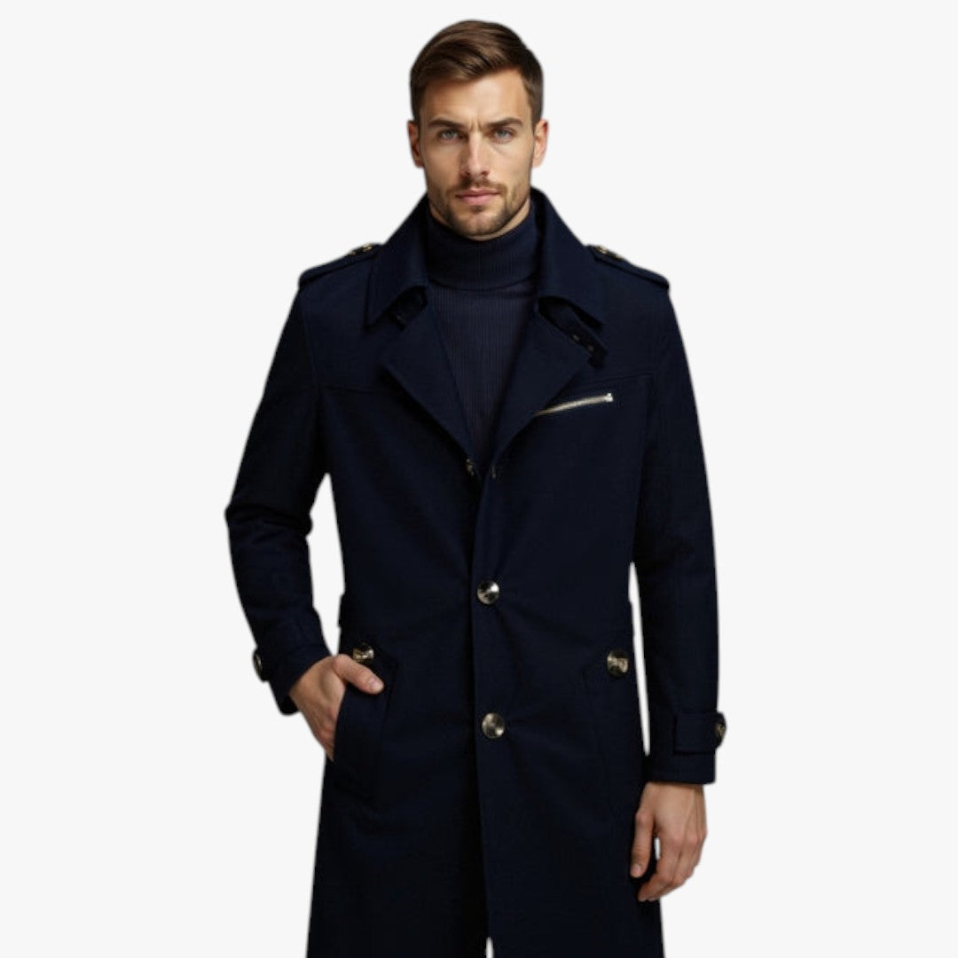Miles & Luna Business Casual Trench Coat for Men