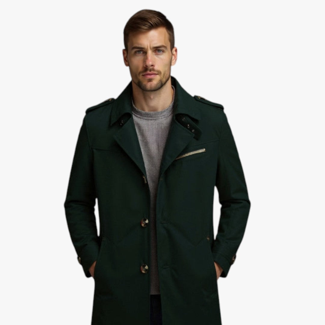 Miles & Luna Business Casual Trench Coat for Men