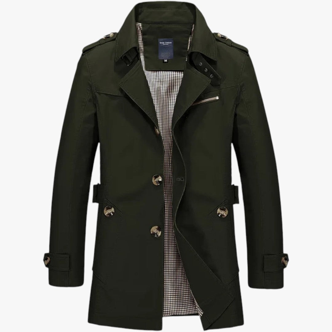 Miles & Luna Business Casual Trench Coat for Men