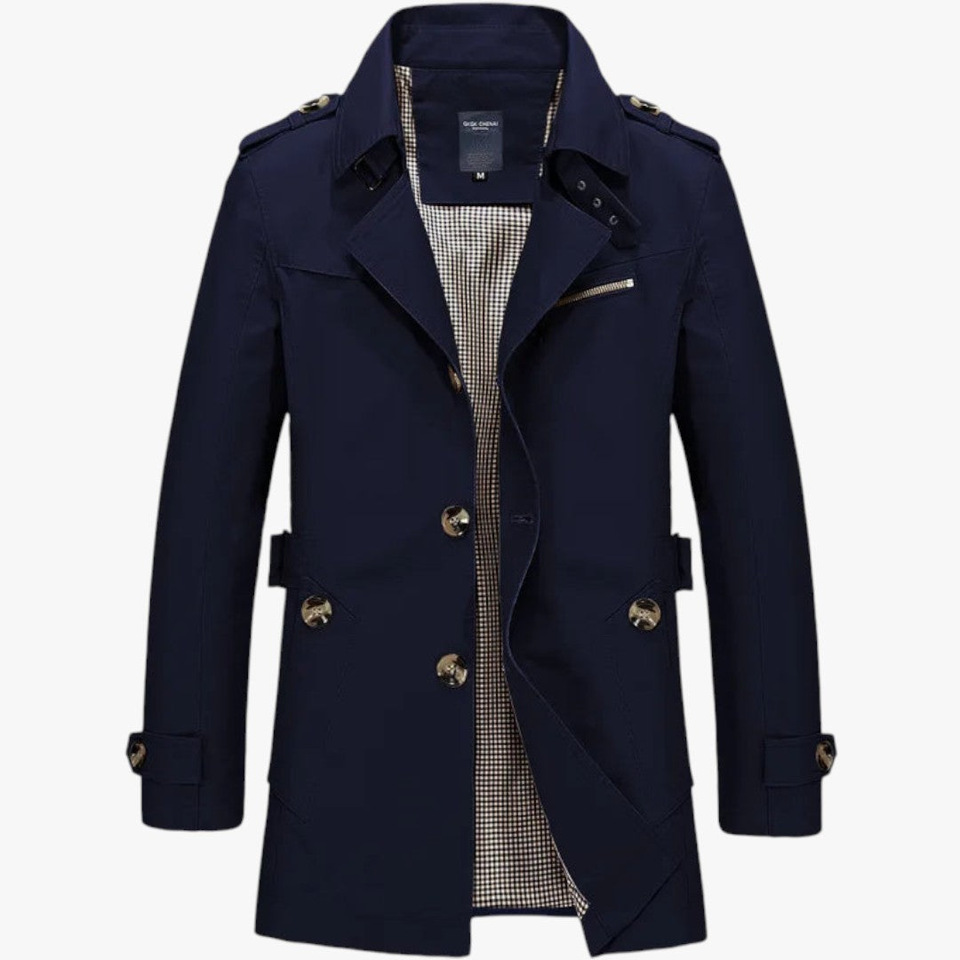 Miles & Luna Business Casual Trench Coat for Men