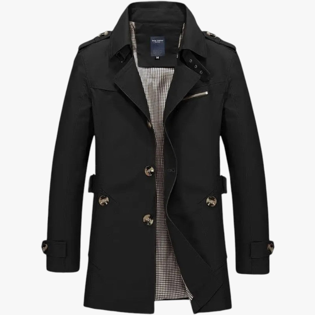 Miles & Luna Business Casual Trench Coat for Men