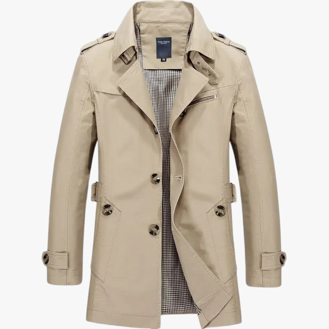 Miles & Luna Business Casual Trench Coat for Men