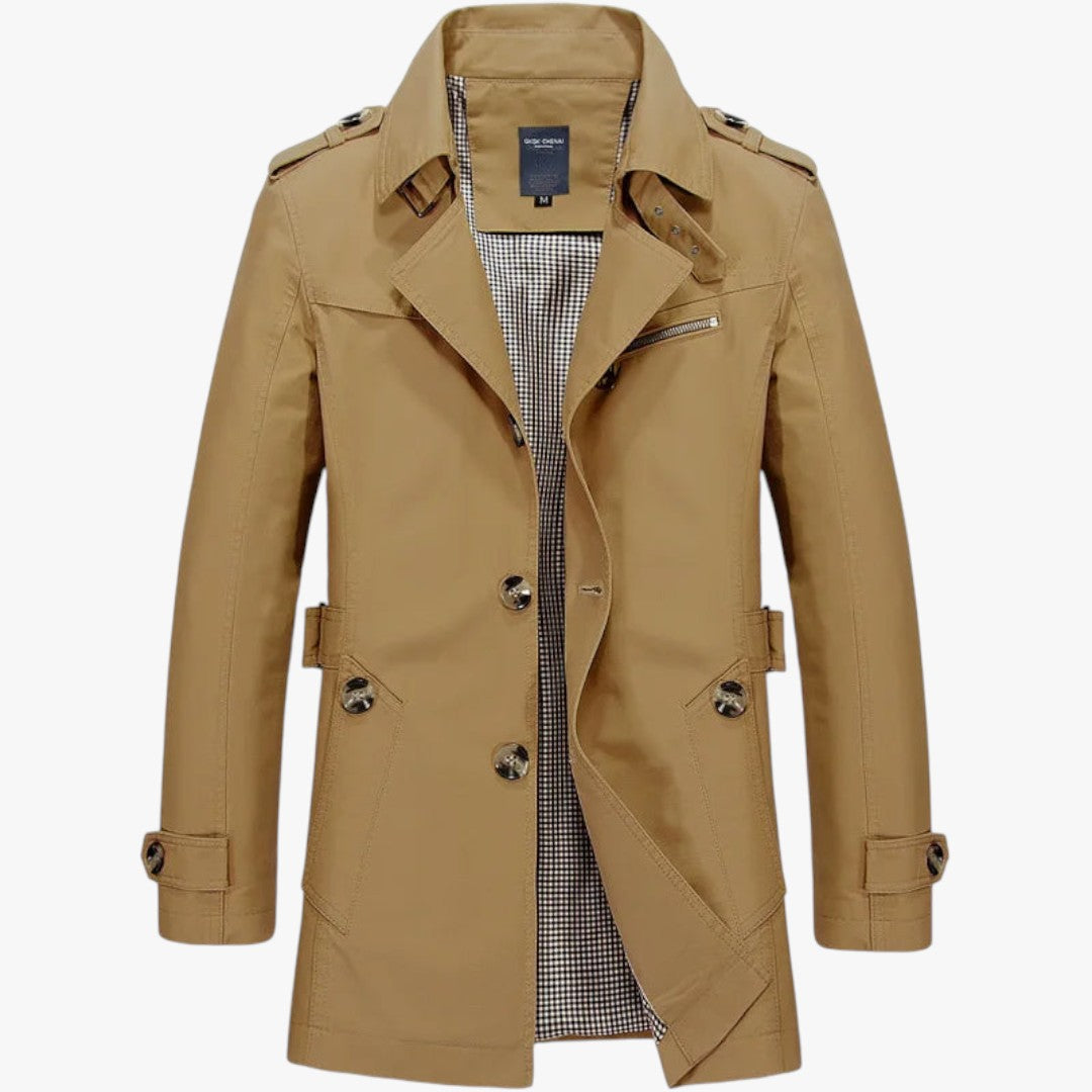 Miles & Luna Business Casual Trench Coat for Men