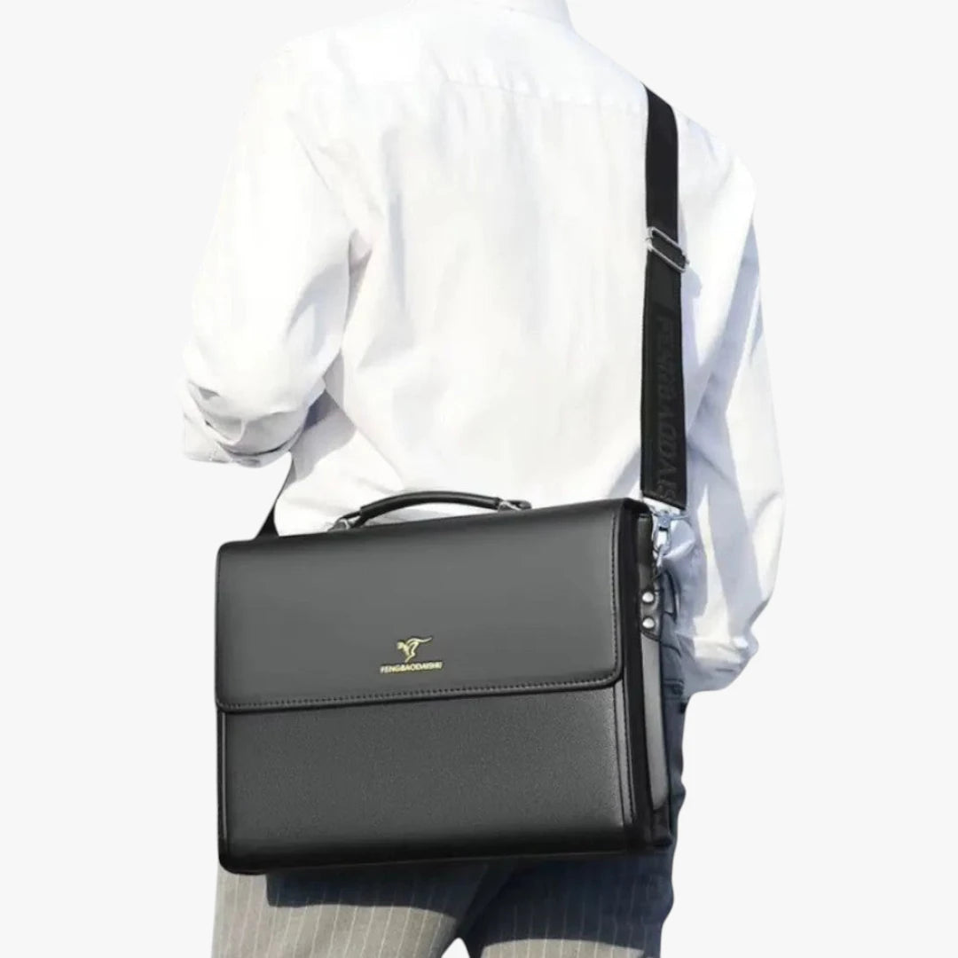 Miles & Luna Business Shoulder Bag Compact Organiser Briefcase with Sleek Design for Men