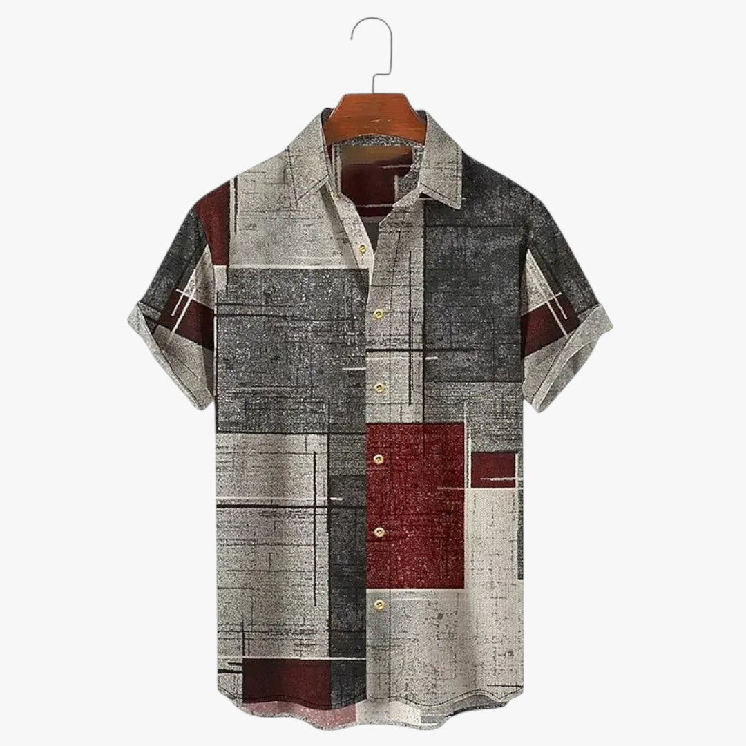 Miles & Luna Button-Up Blouse Shirt for Men