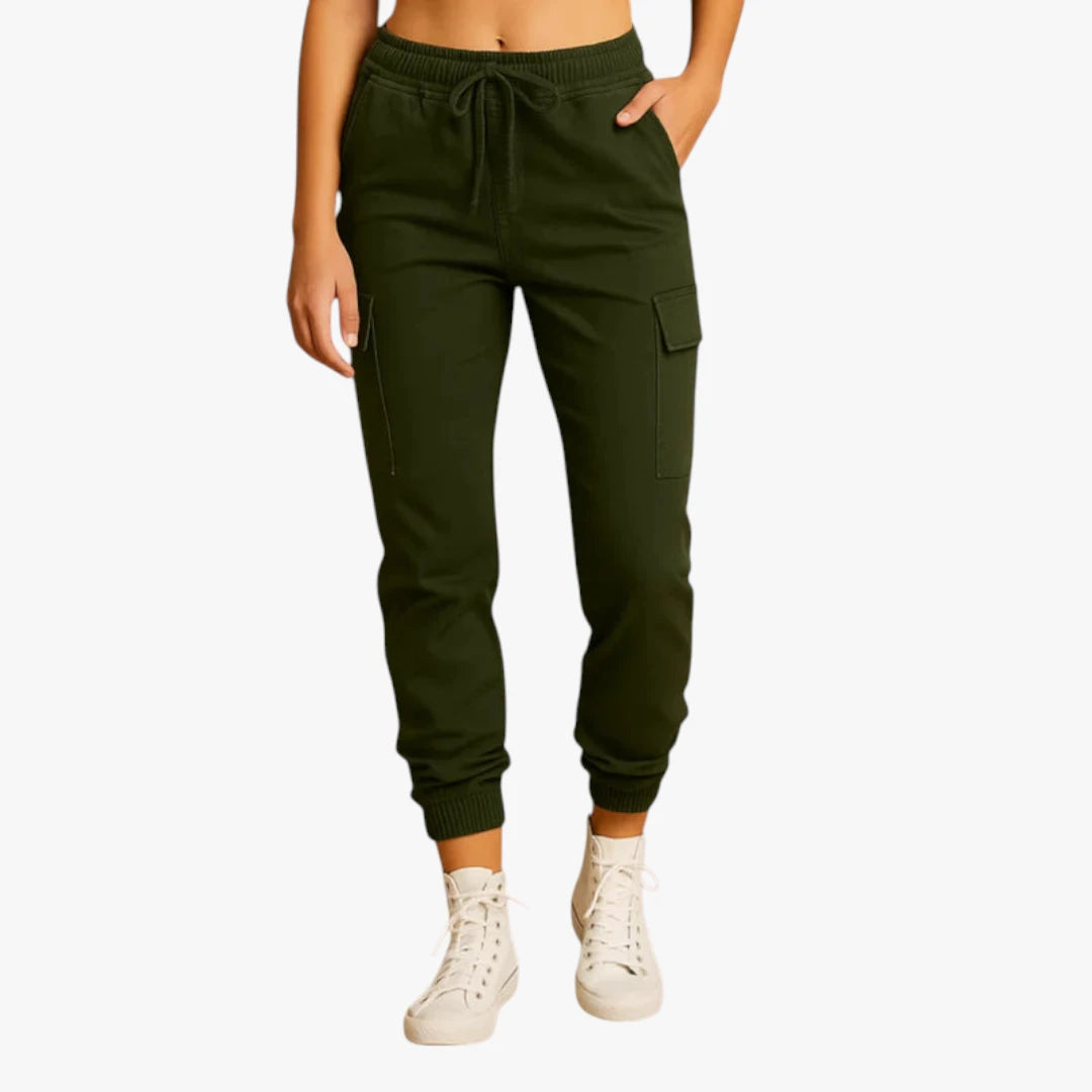 Miles & Luna Cargo Pants – Fitted Style with High Waist