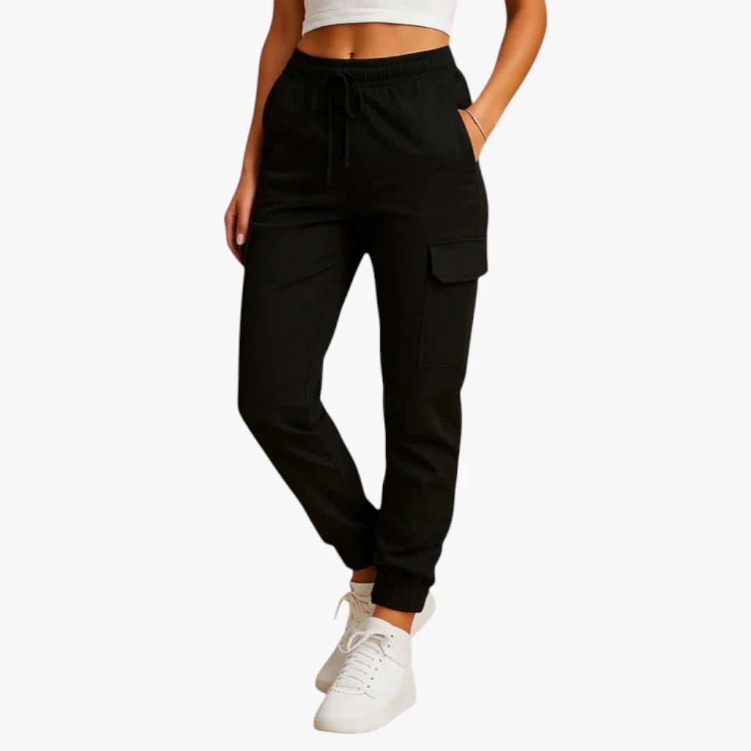 Miles & Luna Cargo Pants – Fitted Style with High Waist