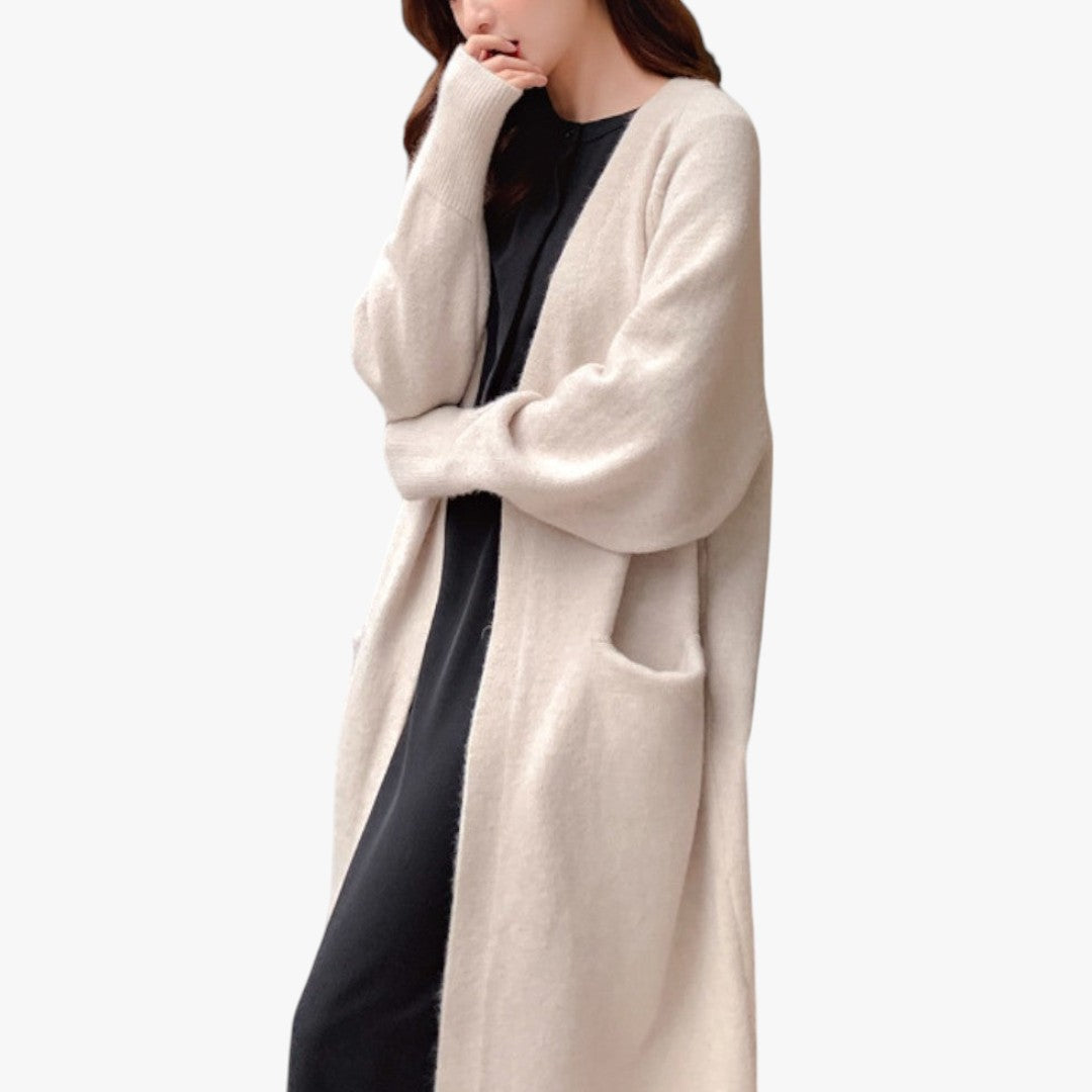 Miles & Luna Cashmere Cardigan With Long Open Front for Women