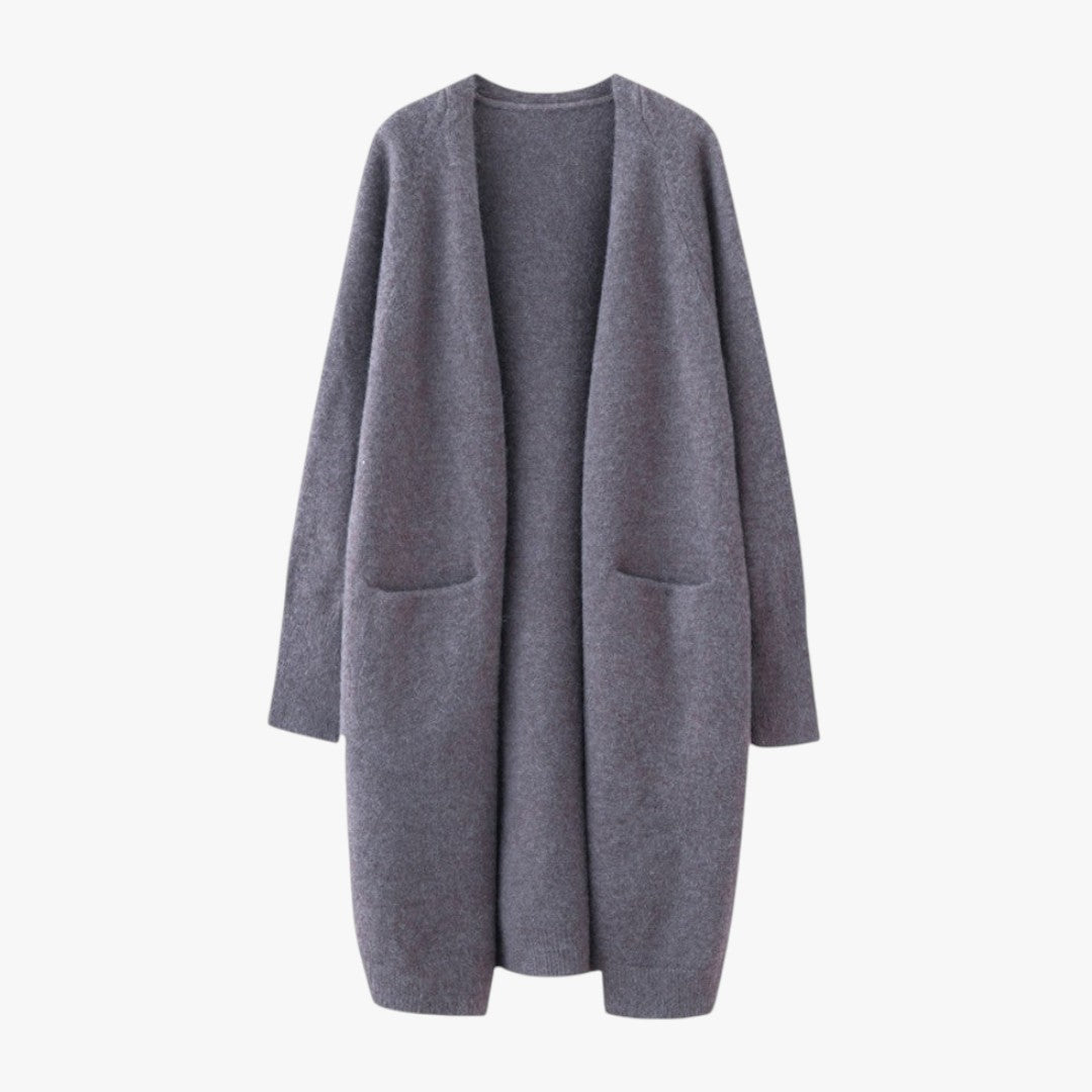 Miles & Luna Cashmere Cardigan With Long Open Front for Women