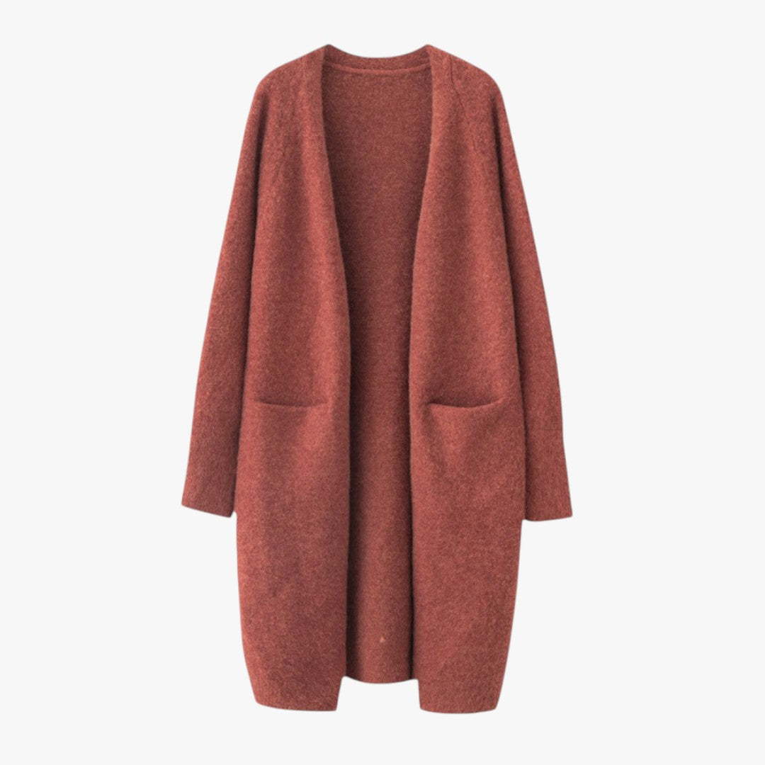 Miles & Luna Cashmere Cardigan With Long Open Front for Women
