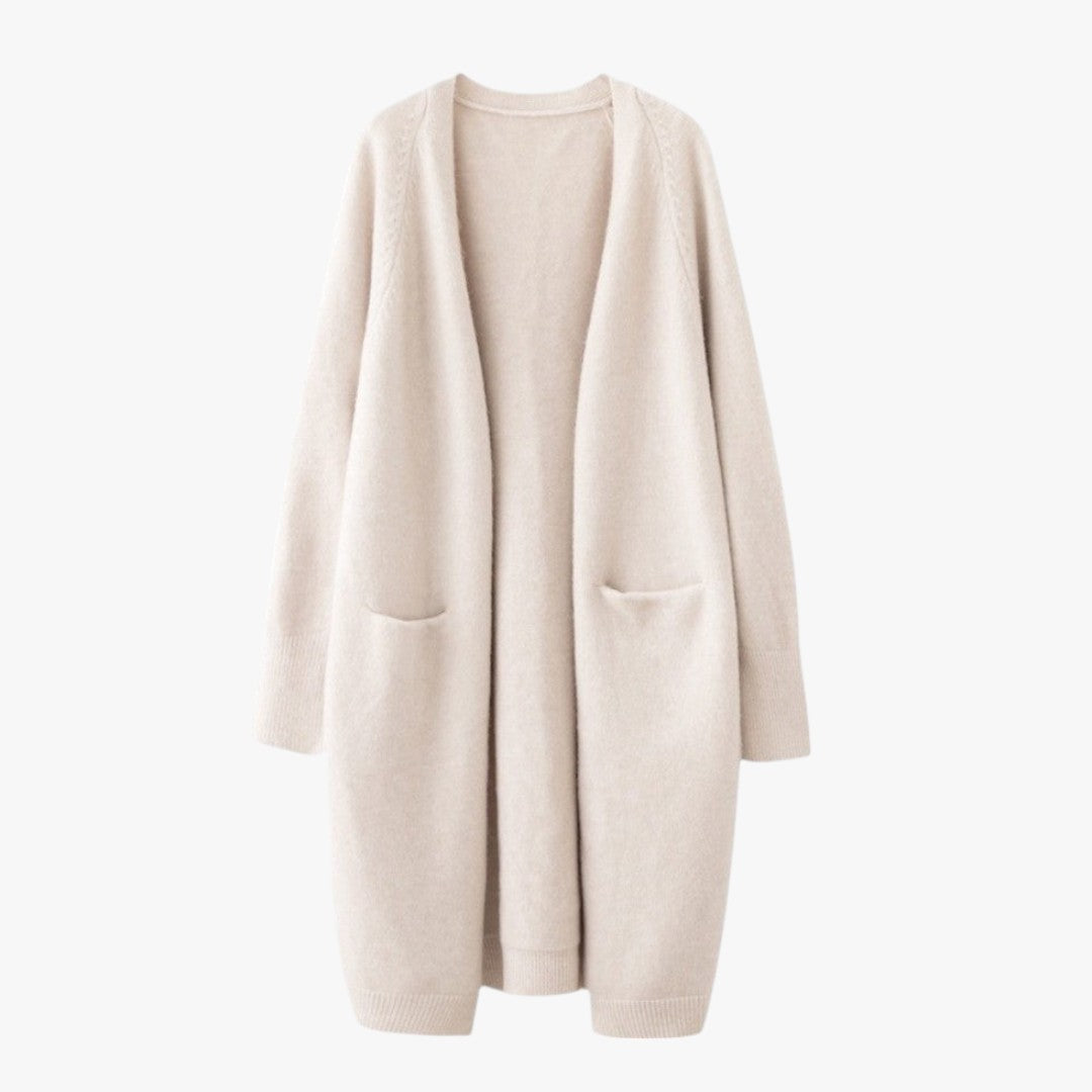 Miles & Luna Cashmere Cardigan With Long Open Front for Women