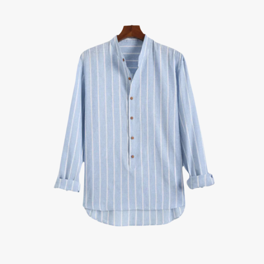Miles & Luna | Casual High-Low Shirt for Men - Stylish & Comfortable Long Sleeve