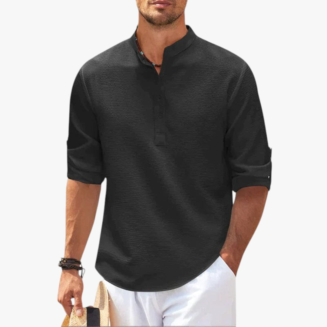 Miles & Luna Casual Modern Style Breathable Polo Sweatshirt for Men