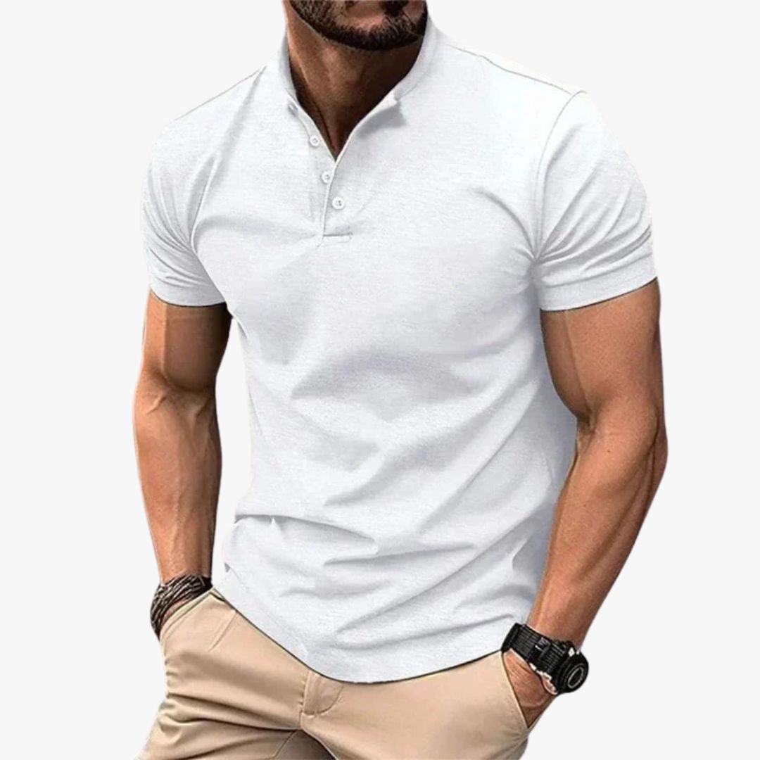 Miles & Luna Casual Polo Shirt Short Sleeve Breathable Fabric for Men