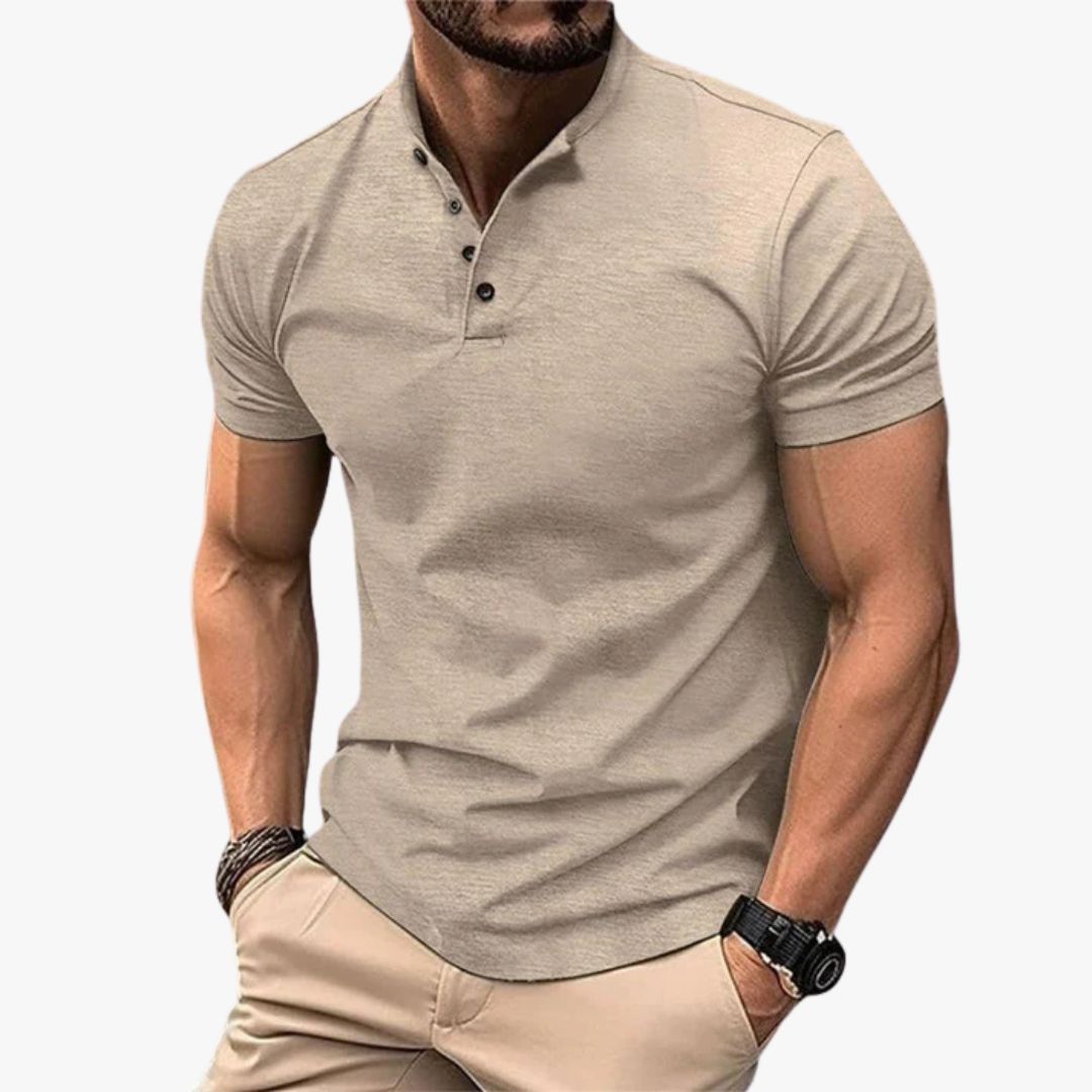 Miles & Luna Casual Polo Shirt Short Sleeve Breathable Fabric for Men