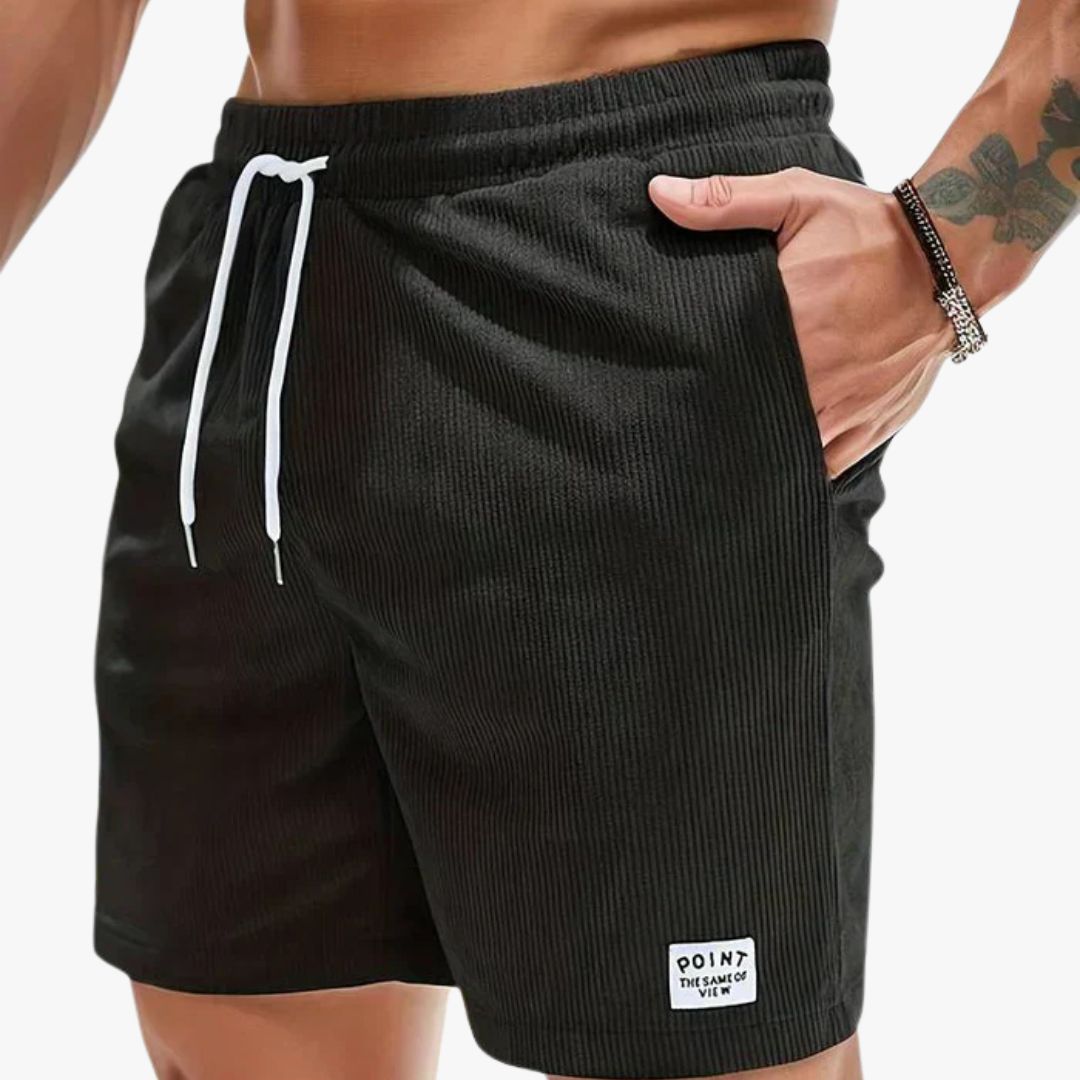 Miles & Luna Casual Shorts Elastic Waist Adjustable Drawstring Textured Fabric for Men