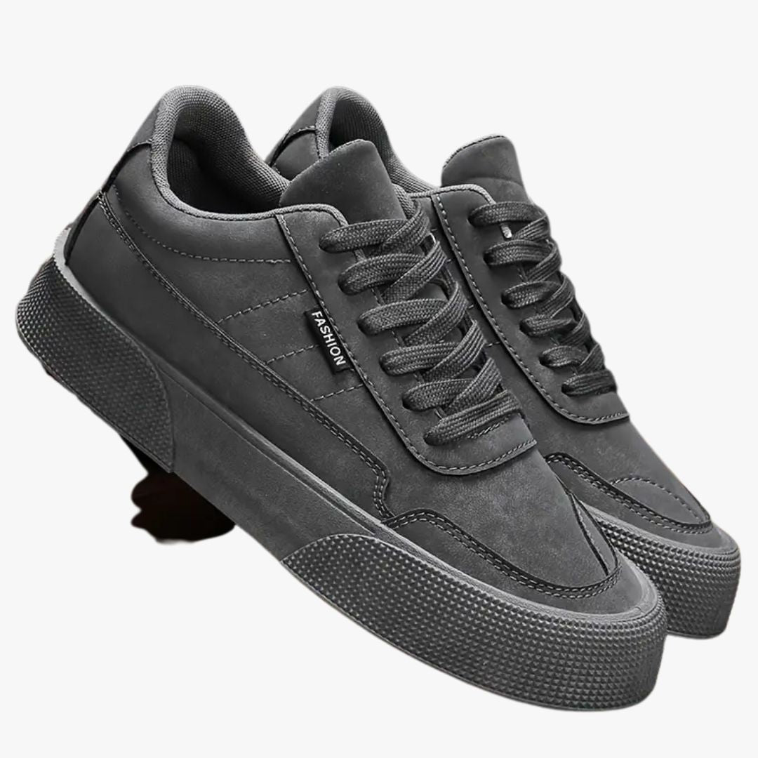 Miles & Luna Casual Sneakers Suede-Like Upper Low-Top Lace-Up Durable Grip Sole for Men