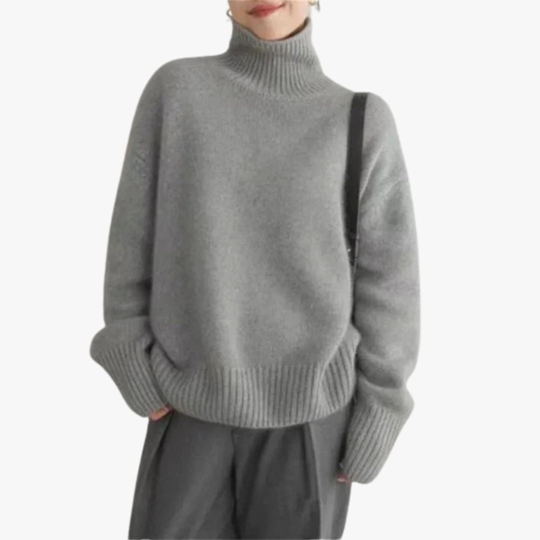 Miles & Luna Casual Soft Knitted Turtleneck Jumper for Women