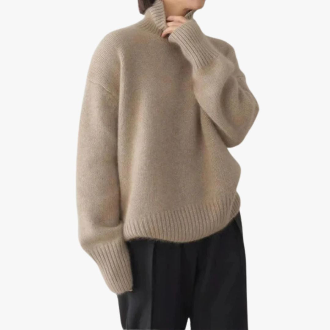 Miles & Luna Casual Soft Knitted Turtleneck Jumper for Women