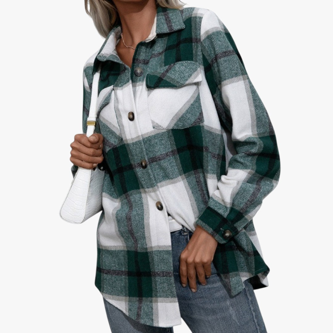 Miles & Luna Checkered Sweater for Women