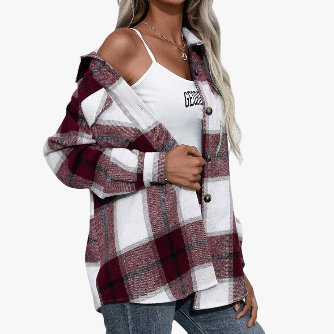 Miles & Luna Checkered Sweater for Women