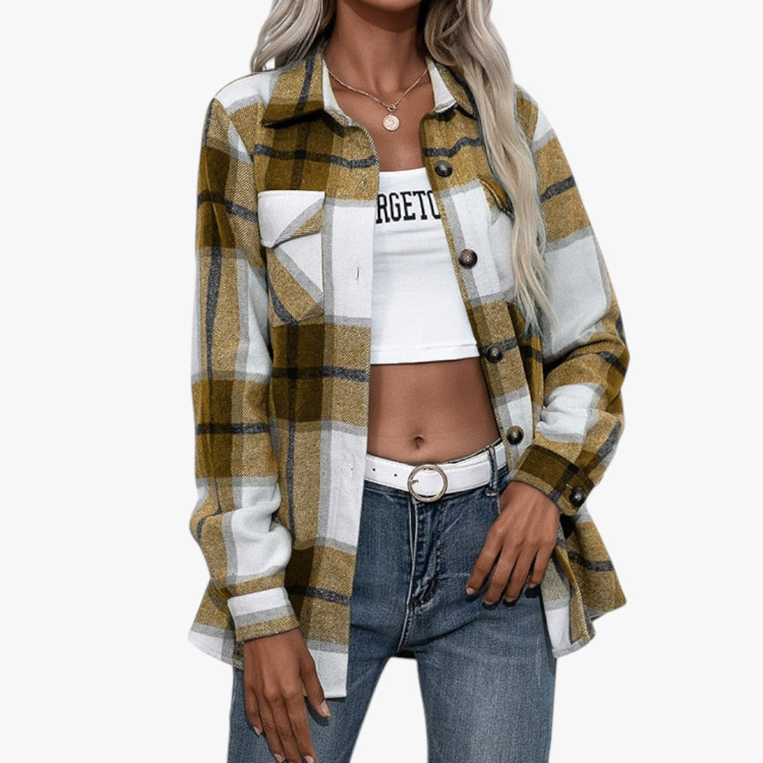 Miles & Luna Checkered Sweater for Women