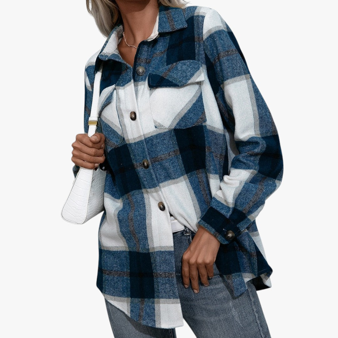 Miles & Luna Checkered Sweater for Women