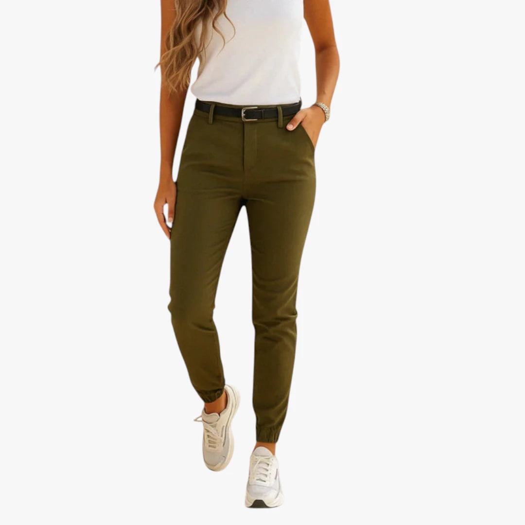 Miles & Luna Chino Trousers – Slim Fit Model with Stretch