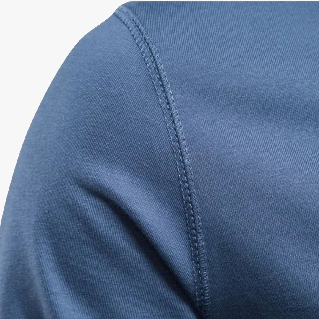 Miles & Luna | Classic Long Sleeve Henley Premium Pique Cotton T-Shirt