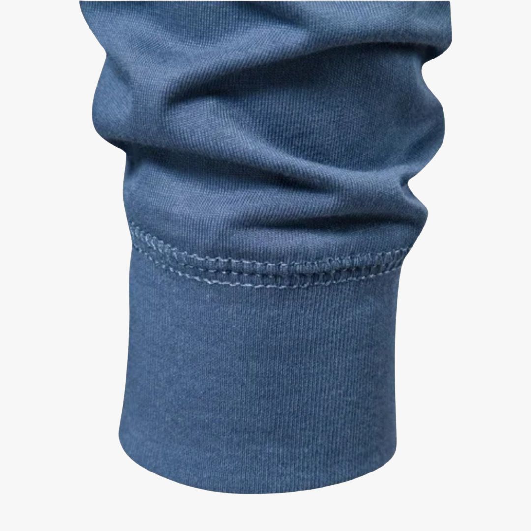 Miles & Luna | Classic Long Sleeve Henley Premium Pique Cotton T-Shirt