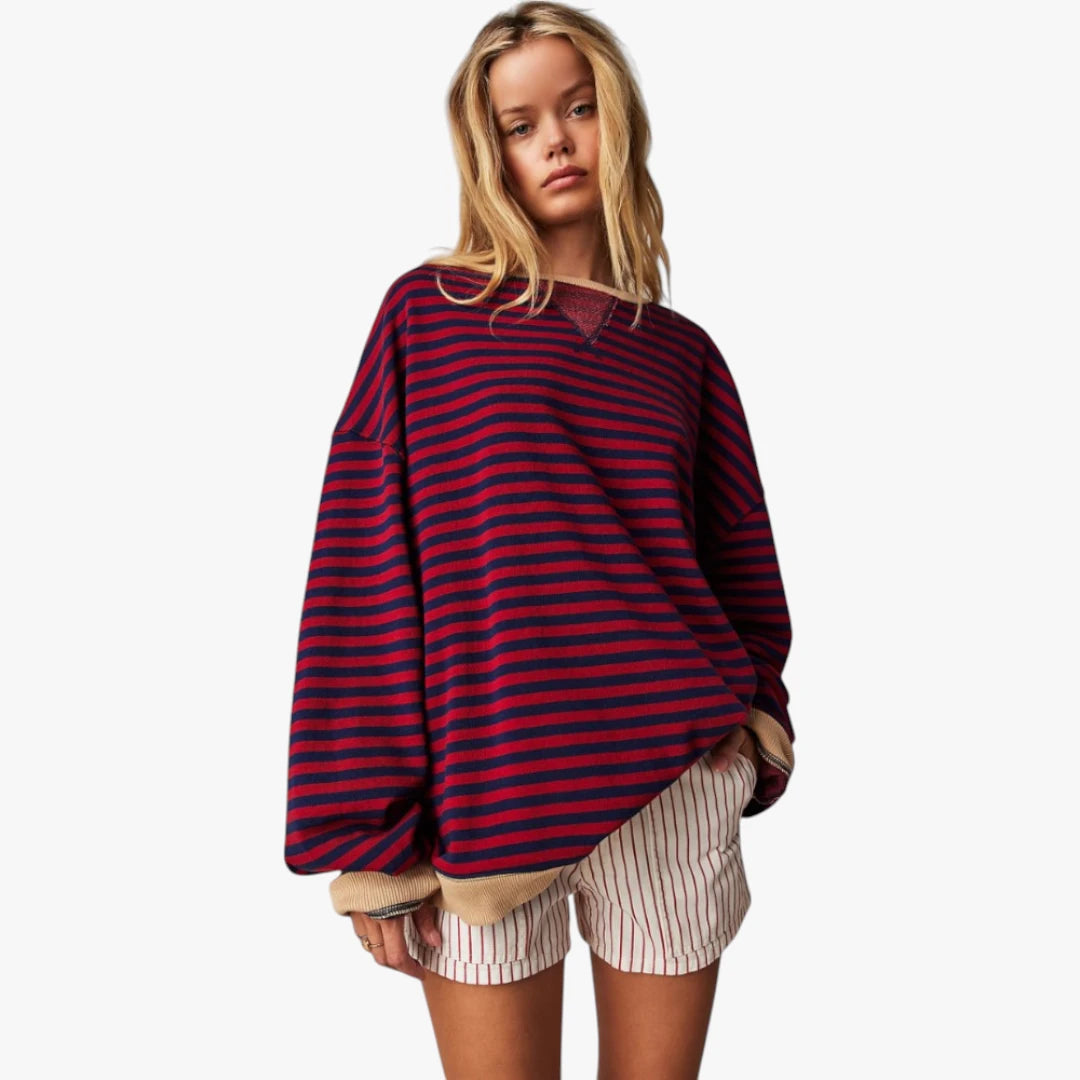 Miles & Luna Cotton Blend Sweatshirt for Casual Everyday Wear for Women