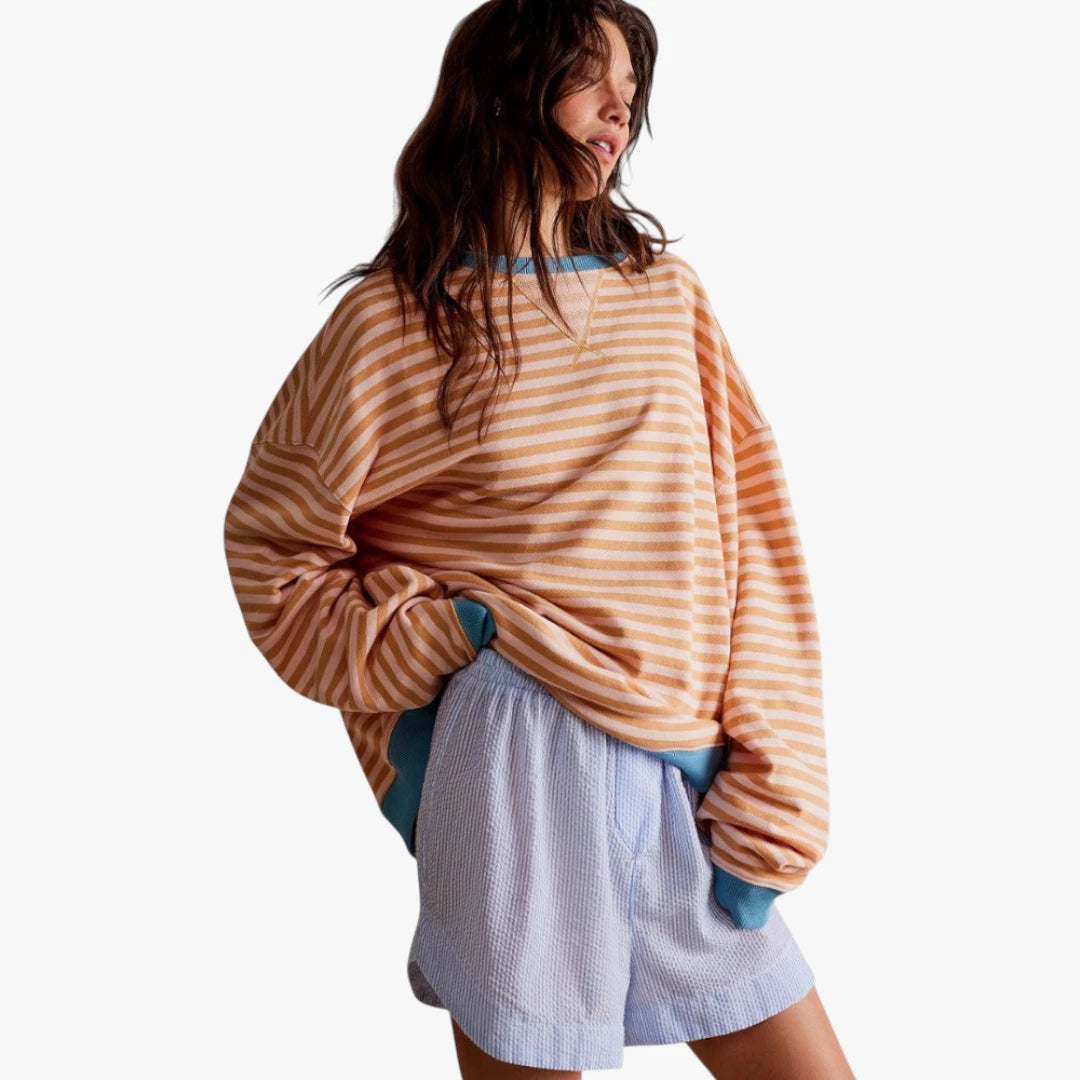 Miles & Luna Cotton Blend Sweatshirt for Casual Everyday Wear for Women